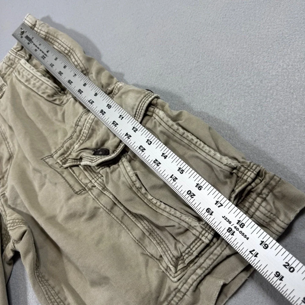 American Eagle Outfitters Mens Khaki Cargo Shorts Classic Length Tan 29W